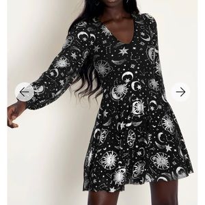 BlackMilk Clothing Sun And Moon Sheer Romance Dress Size Medium